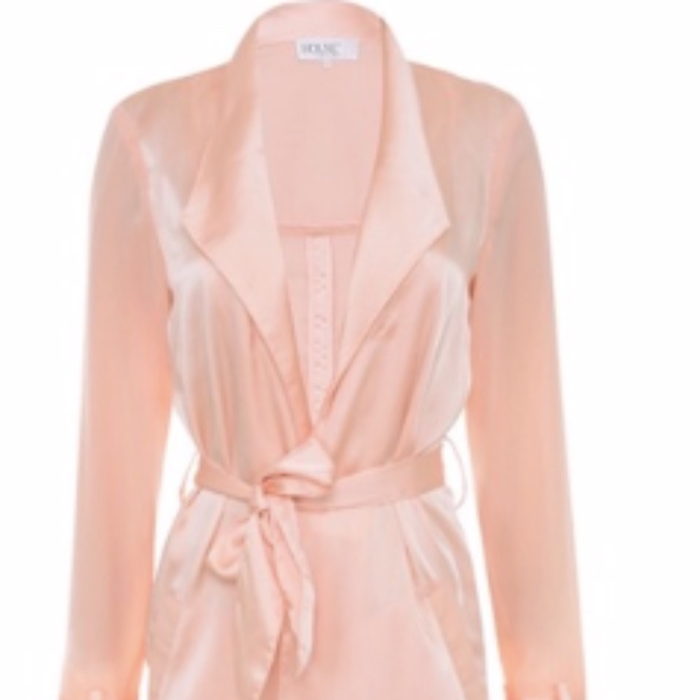 House of CB Coryn Peach Satin Duster